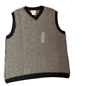 St. John's Bay Men's V-Neck Sweater Vest, Size L, Made in USA, Pullover, Classic